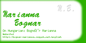 marianna bognar business card